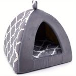 Soft Pet Tent Bed for Dogs, Cats, Small Dogs - Open Front Entry, Spacious Interior, Easy Assembly, Modern Home Decor - Ideal for Indoor/Outdoor Use - by Gray Lattice