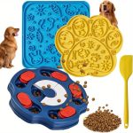 Interactive Dog Puzzle Toy Set - Glass Brain Games Feeder with Treat Dispenser, Slow Feeder for Mental Stimulation & Exercise, Includes 2 Treat Pockets & 2 Treat Holders, Perfect for Puppies & Adult Dogs, Dog Puzzle Toy, Pet Mental Stimulation, Playful De