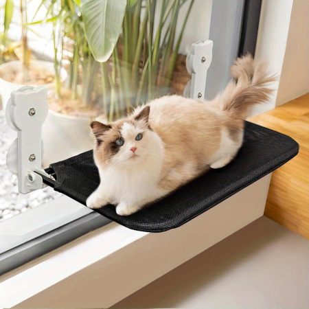 Sturdy Cat Window Perch Hammock Bed - Cordless Design with Upgraded Suction Cups, Tear-Resistant & Easy-Clean Cover, Holds 40 lbs, Durable Material for Indoor Cats